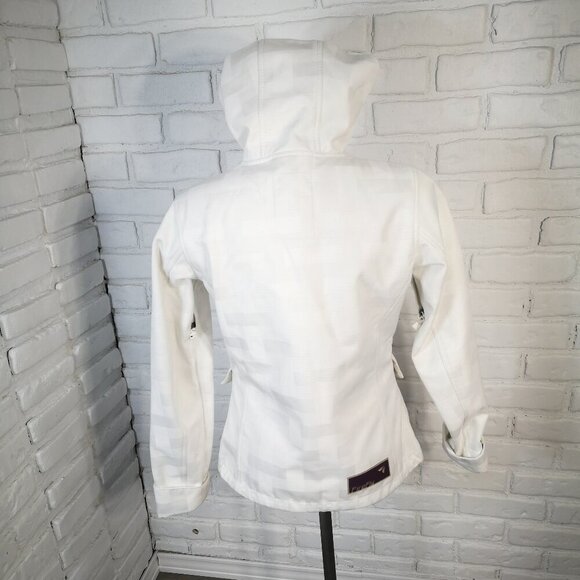 Firefly Dry Climate Ladies Off White Softshell Jacket with Drawstring Hood - Picture 2 of 15